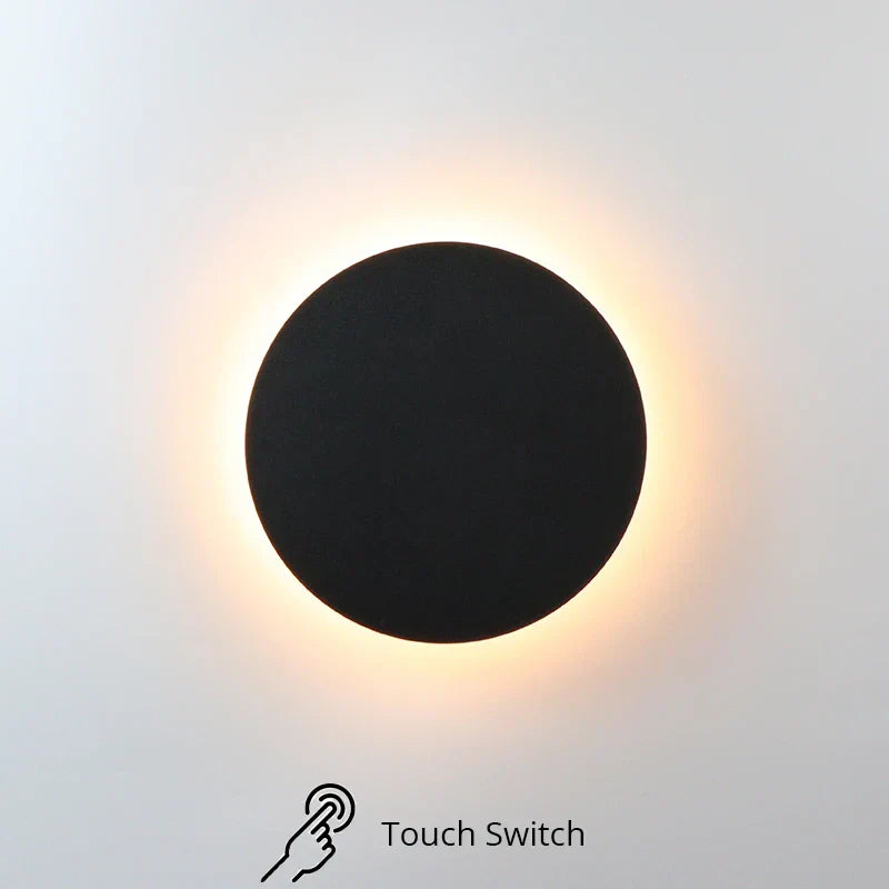 DecorBites™ LED RGB Round Wall Lights: Acrylic Touch Sensitive, Remote Controlled Bedroom Indoor Decor