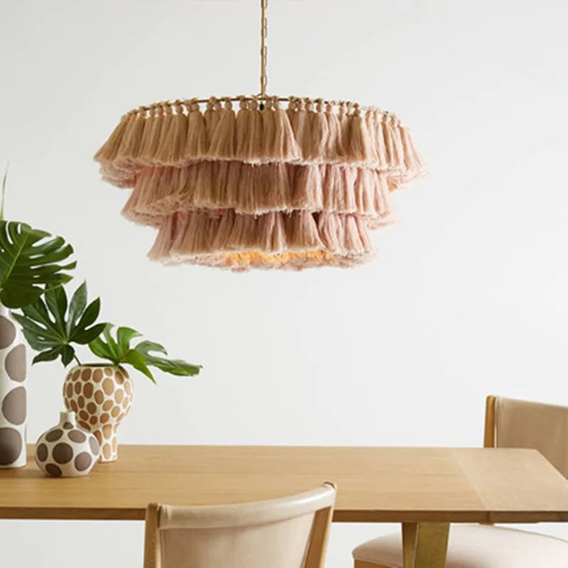 DecorBites™ Bohemian Chandelier Tassel Light Chain Pendant LED Suspension Light