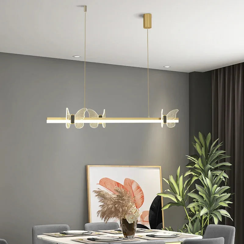 DecorBites™ Butterfly Flower Chandelier Long Strip Pendant Lights