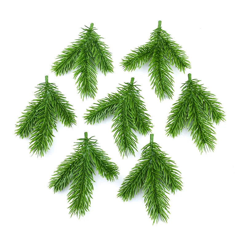 DecorBites™ Artificial Pine Needle Plants for Christmas Decor and DIY Wreaths