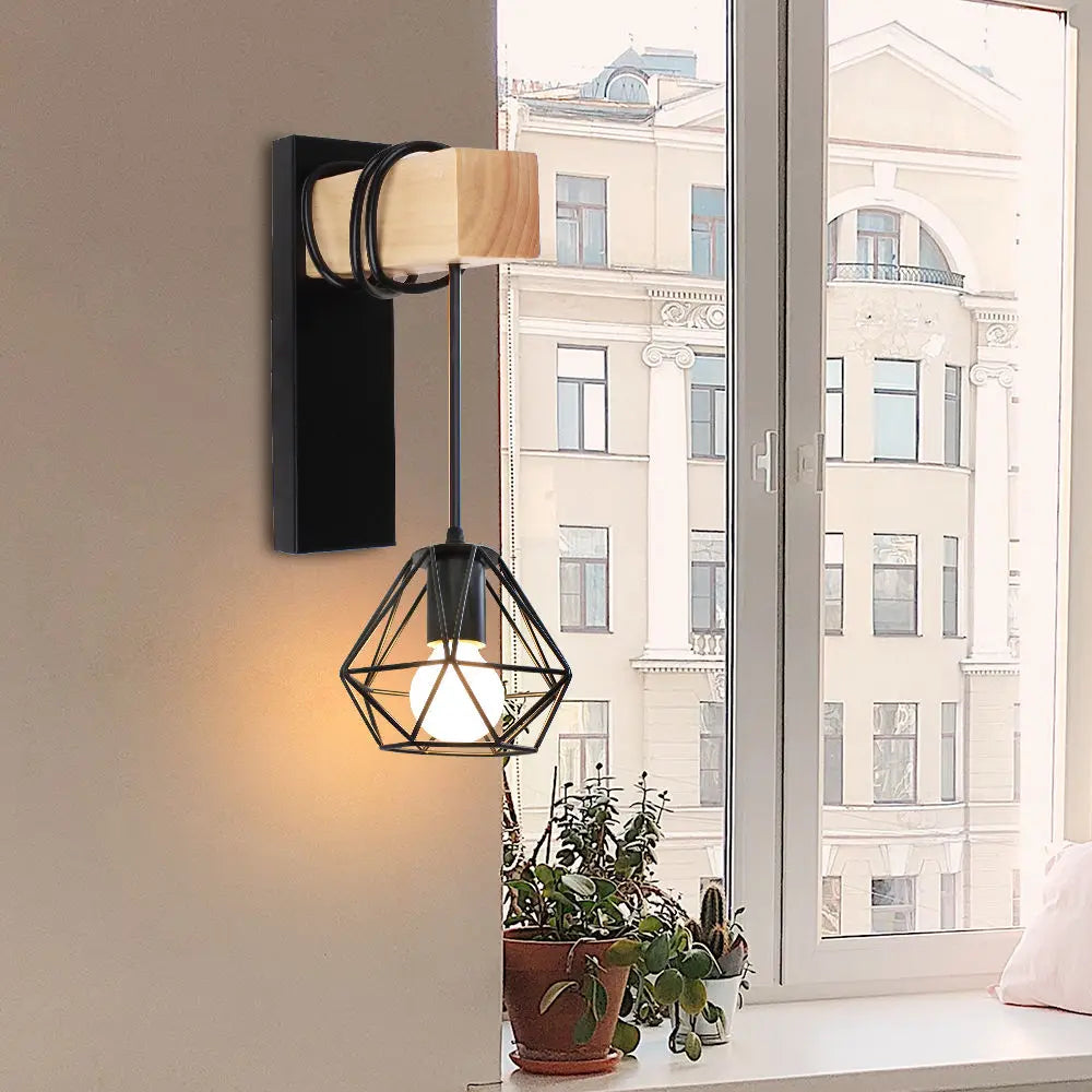 DecorBites™ Industrial Pulley Wall Light - Retro Loft Sconce Fixture for Home, Cafe, Bar