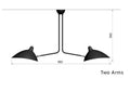 DecorBites™ Black Swing Arm Chandelier | Loft Industrial Adjustable Lighting Fixture