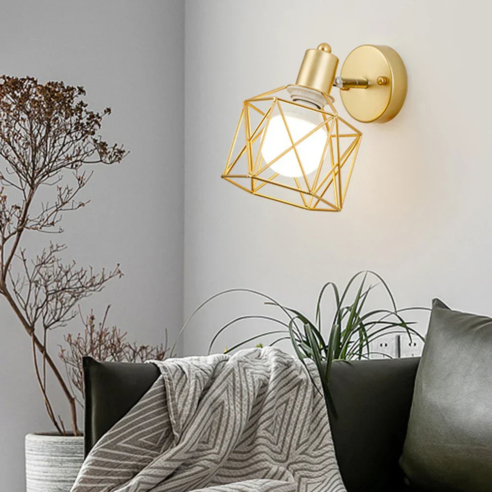 DecorBites™ Iron Cage LED Wall Light for Home Decor Indoor Lighting Fixture