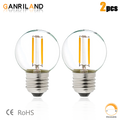 DecorBites™ LED String Lights Retro Edison E27 Bulbs 2PCS G40 1W Warm White 2700K