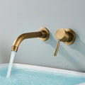 DecorBites™ Brushed Gold/Black Wall Mounted Bathroom Basin Faucet - Hot/Cold Water Mixer