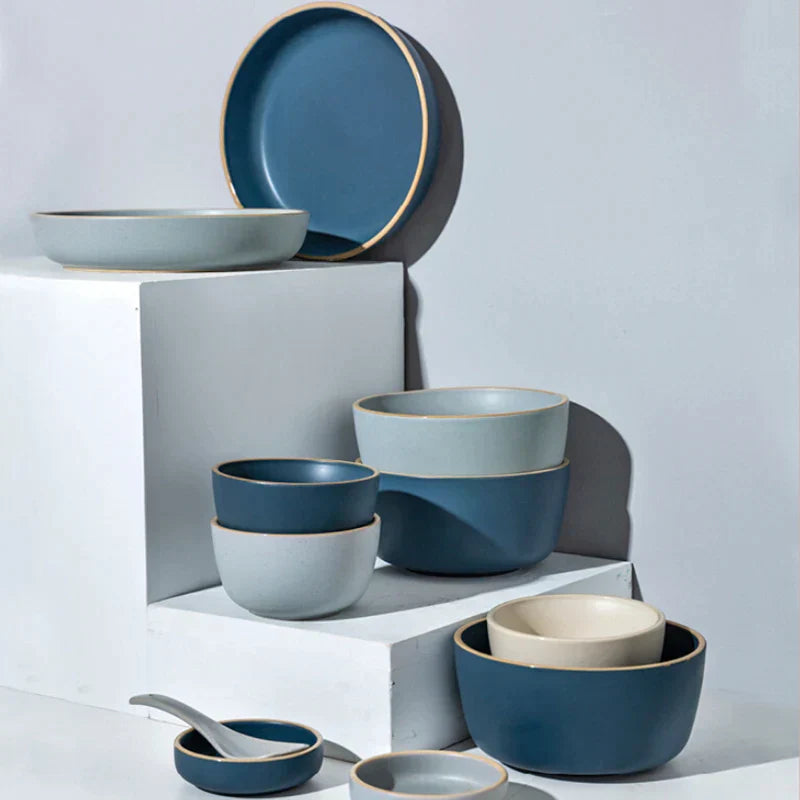 DecorBites™ Ceramic Morandi Bowl - Single Soup and Rice Bowl