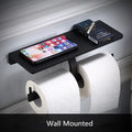 DecorBites™ Aluminum Bathroom Paper Holder with Phone Holder and Wall Mount