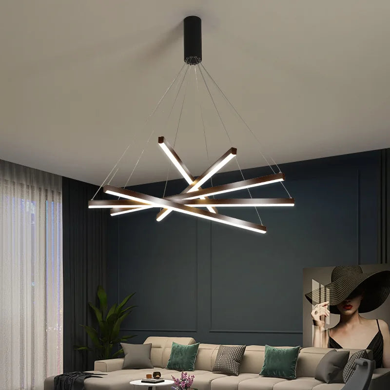 DecorBites™ LED Nordic Chandelier: Modern Pendant Light for Living, Dining, and Bedroom
