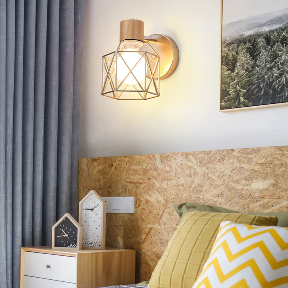 DecorBites™ Iron Cage LED Wall Light for Home Decor Indoor Lighting Fixture
