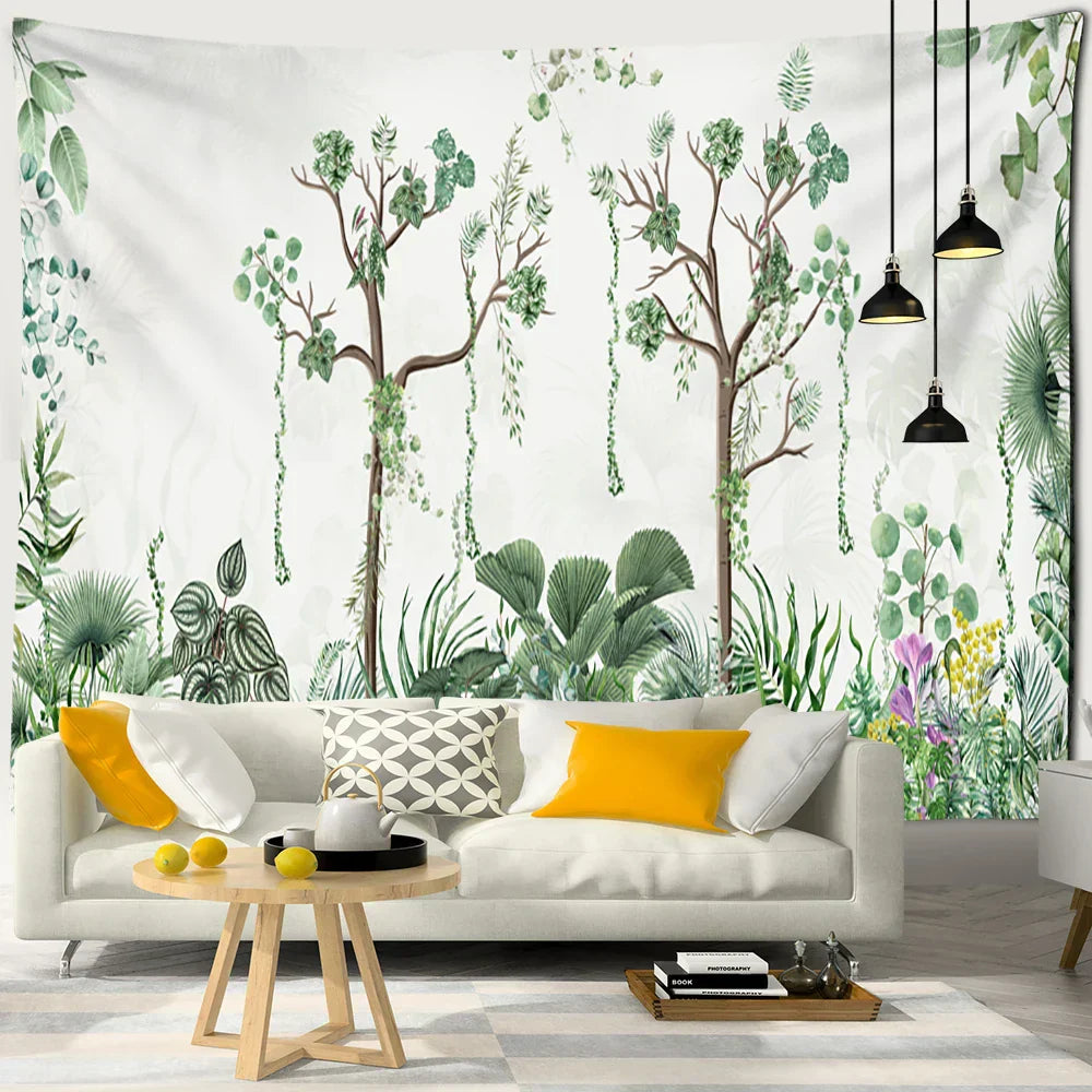 DecorBites™ Banana Tree Mist Tapestry Wall Hanging Boho Hippie Polyester Home Decor