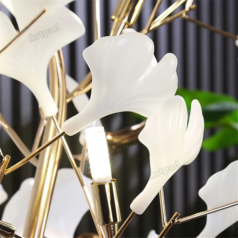 DecorBites™ Ginkgo Leaf Floor Lamp for Living Room Bedroom Reading LED Floor Light