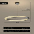 DecorBites™ Black Circle Chrome Chandelier for Indoor Living Room Bedroom Kitchen Loft Office Hall