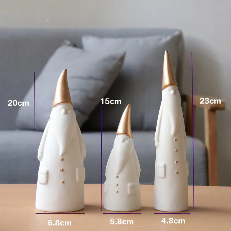 DecorBites™ Ceramic Santa Claus Figurines Set for Christmas Home Decor