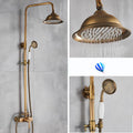 DecorBites™ Antique Brass Shower Set with Handshower, Rainfall Tap Crane