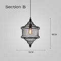 DecorBites™ Cage Light Frame Pendant Industrial Single Head Black Nordic Creative Fixture