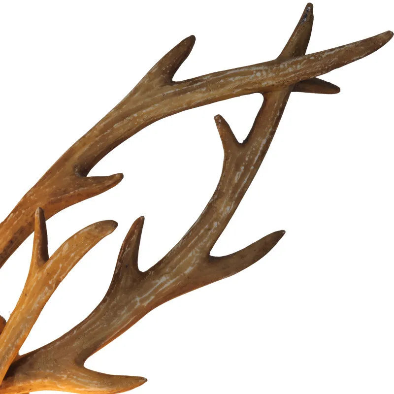 DecorBites™ Deer Horn Resin Wall Lamp with Warm White LED Light
