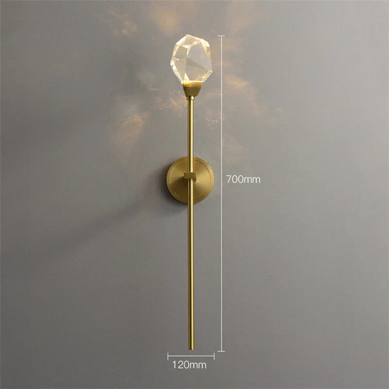 DecorBites™ Crystal Wall Lamp: Modern Light Luxury LED Fixture for Bedroom, Living Room & TV Background