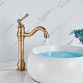 DecorBites™ Brushed Nickel Single Handle Bathroom Sink Faucet Swivel Spout Mixer Tap