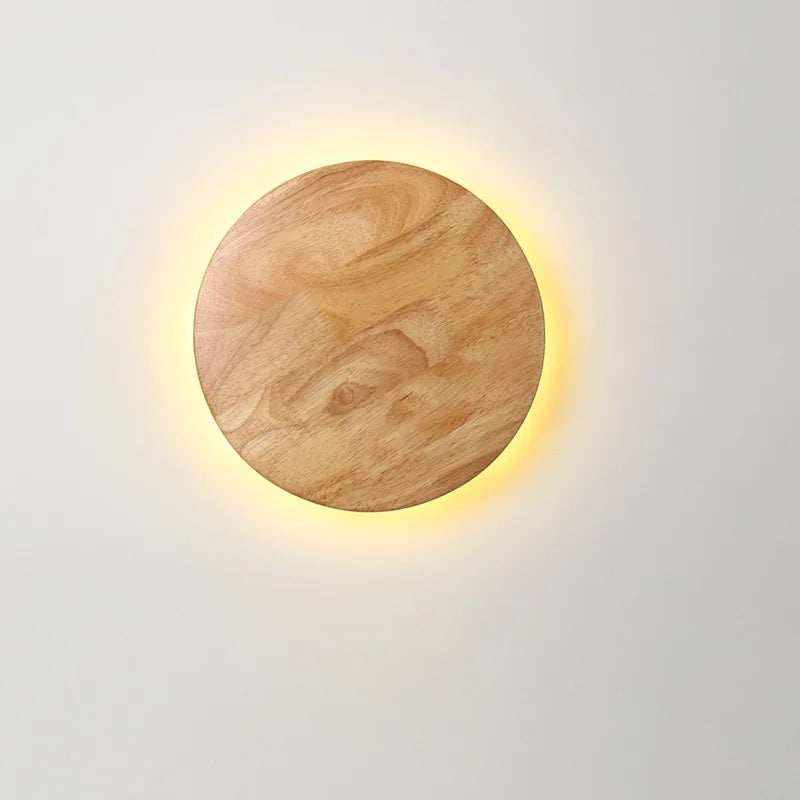 DecorBites™ LED Wooden Wall Lamp: Modern Nordic Indoor Lighting for Bedroom Bedside