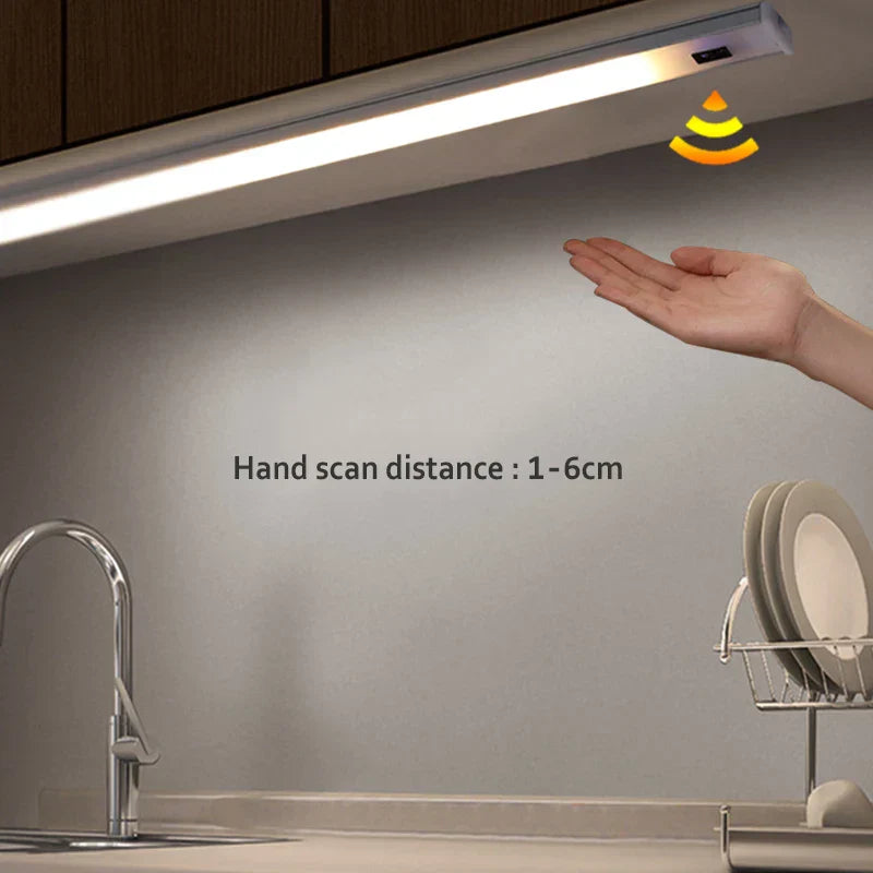 DecorBites™ LED Under Cabinet Light Hand Sweep Switch Sensor Lamp Night Lights