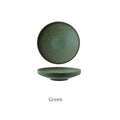 DecorBites™ Ceramic Round Plate Set - Retro Style High Footed Soup and Salad Bowls