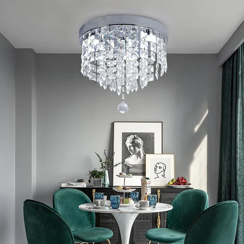 DecorBites™ Crystal Chandelier Ceiling Lamp - Entrance Kitchen Chandeliers Fixtures Home Decor