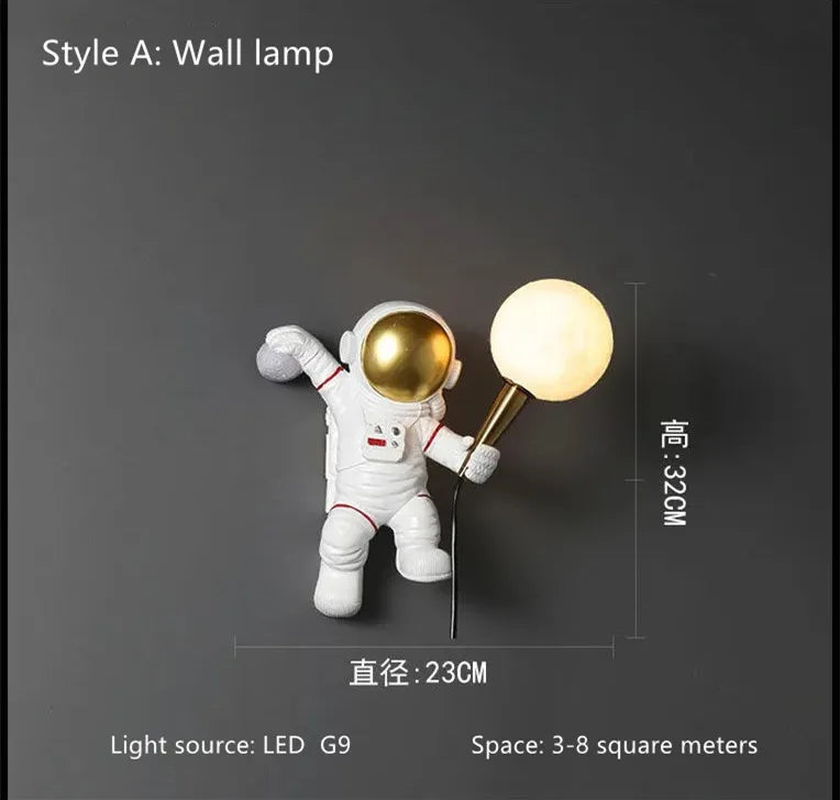 DecorBites™ Astronaut LED Table Lamp: Modern Resin Desk Light for Kids Room, Space-themed Decor