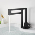 DecorBites™ Black Basin Faucet: Brass Bathroom Mixer for Vessel Sink, Cold Hot Water