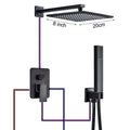 DecorBites™ Black Bronze Shower Faucet Set with Rainfall Mixer Tap & 2-ways Valve