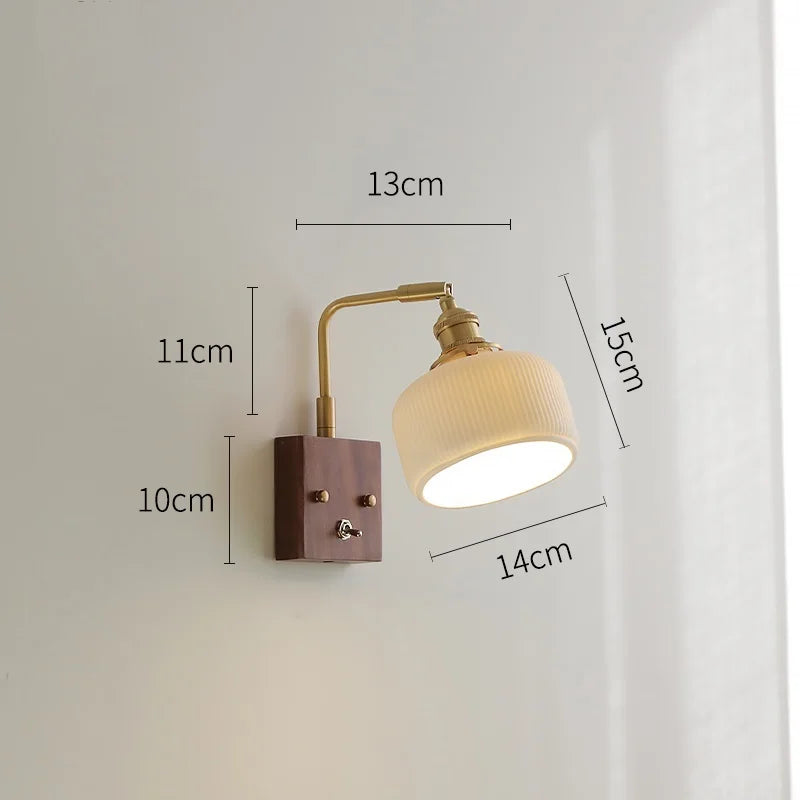 DecorBites™ Ceramic Ball LED Wall Light with Pull Chain Switch for Living Room
