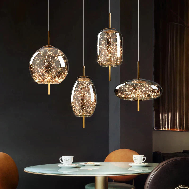 DecorBites™ Crystal Chandelier with LED Light for Modern Kitchen Decor