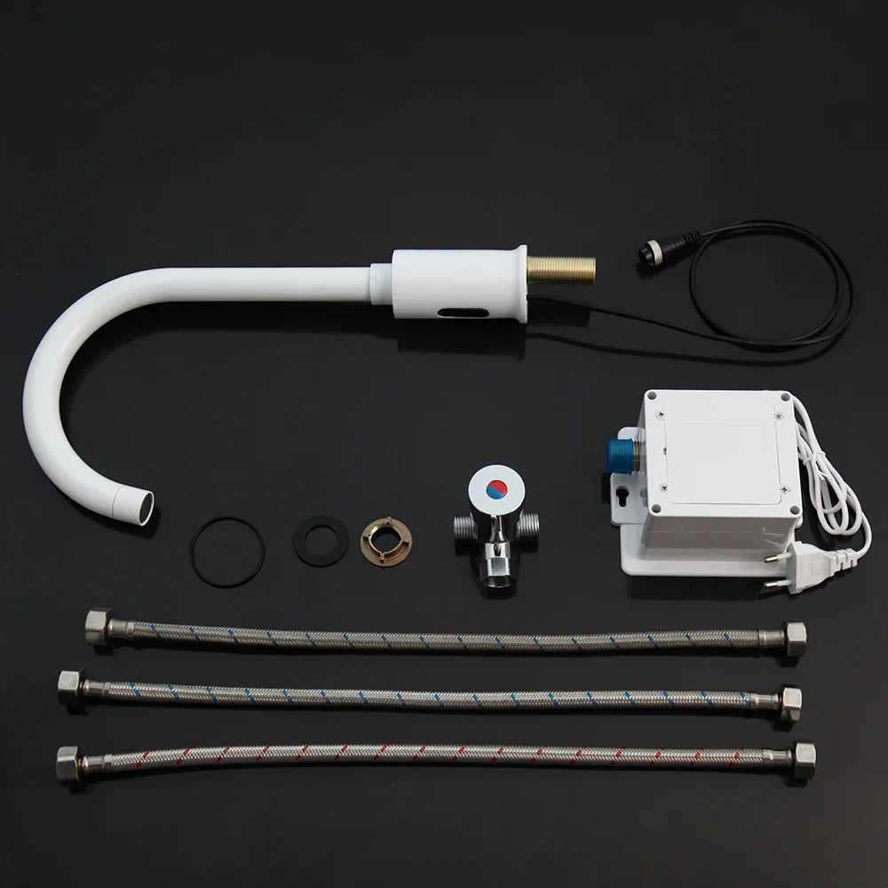 DecorBites™ Automatic Sensor Bathroom Faucet, Solid Brass, Water Saving, Touch-Free Electric Tap