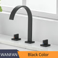 DecorBites™ Brass Chrome Bathroom Sink Faucets Deck Mounted Double Handle Hot Cold Tap