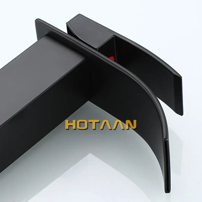 DecorBites™ Black Plated Brass Basin Faucet Single Lever Hot&Cold Mixer Tap