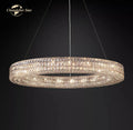 DecorBites™ LED Halo Crystal Chandelier for Bedroom Living Dining Room Decor