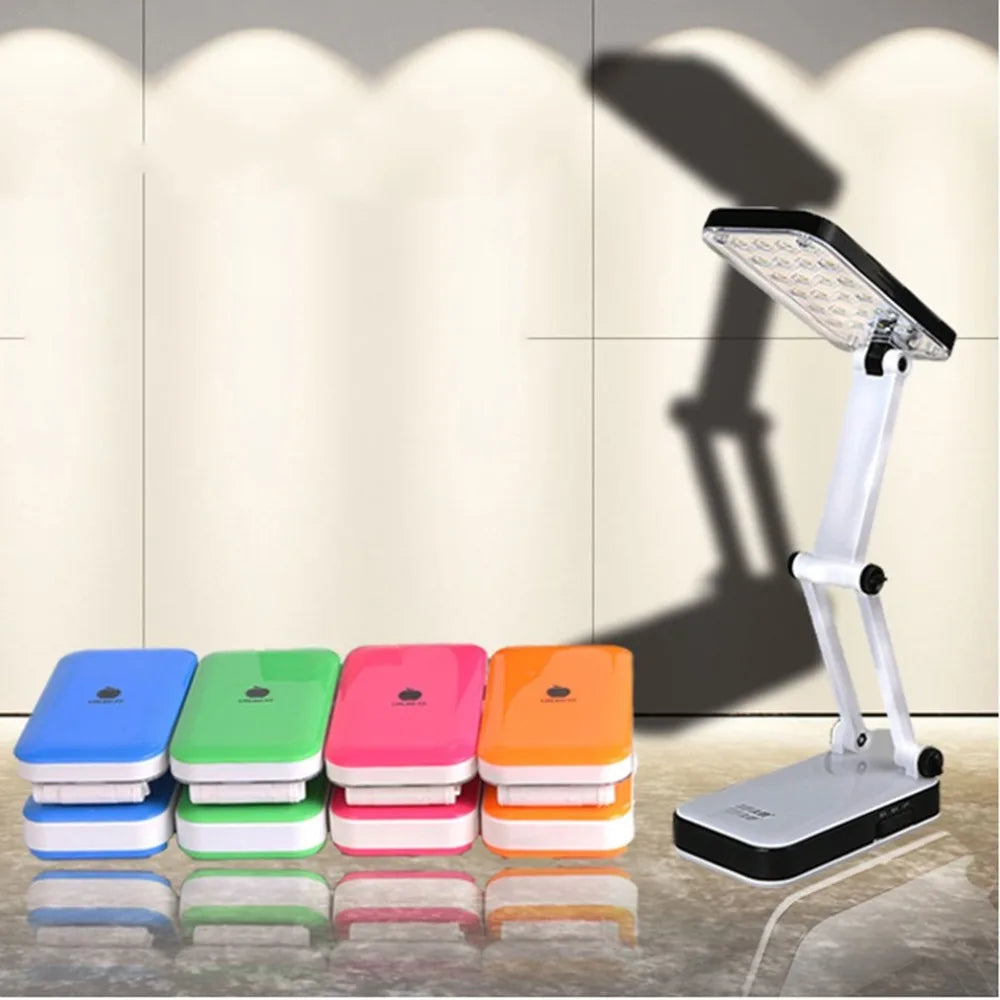 DecorBites™ LED Folding Desk Lamp Rechargeable 24 LEDs for Student Reading Writing