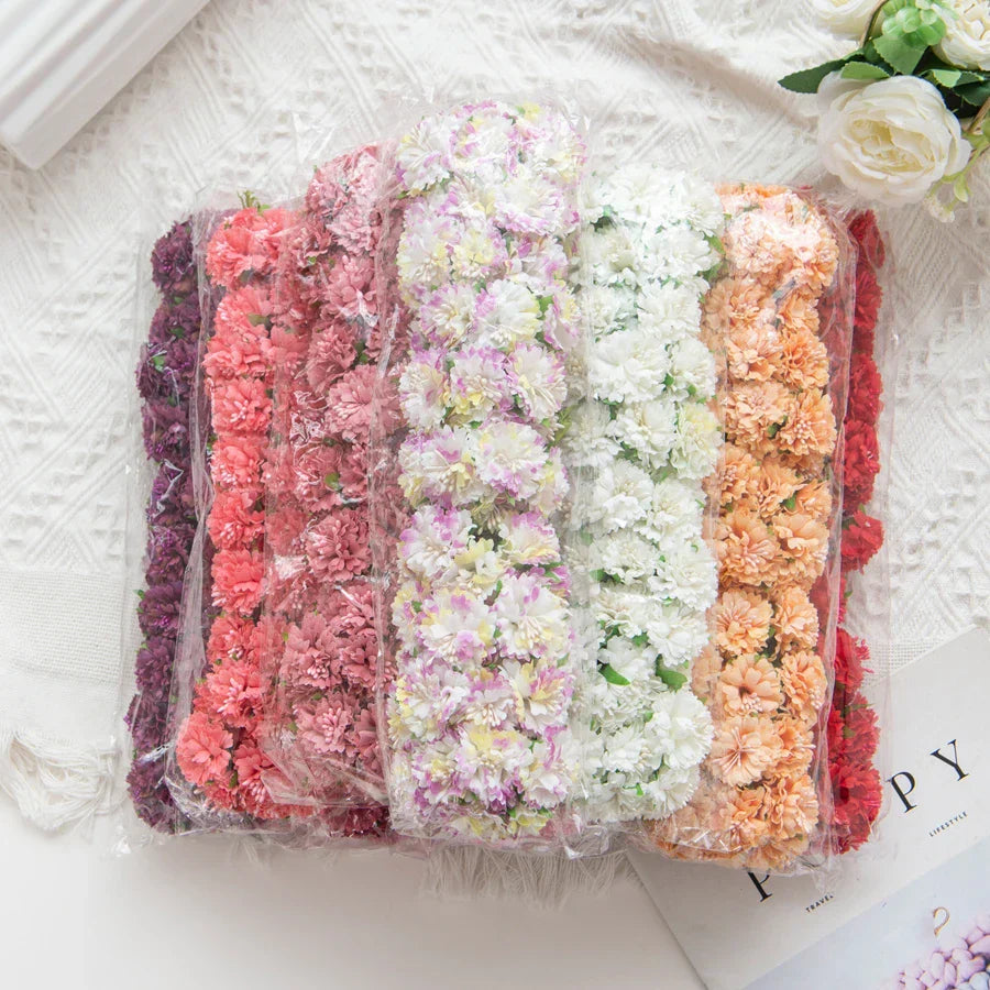 DecorBites™ Carnation Stamen Silk Flowers for Home Decor, Wedding, DIY, Gifts