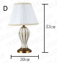 DecorBites™ Hand Painted Antique Blue Ceramic Desk Lamp