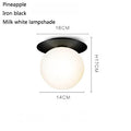 DecorBites™ Glass Ball Ceiling Lamp: Nordic Minimalist Round Hallway Light with Modern Design