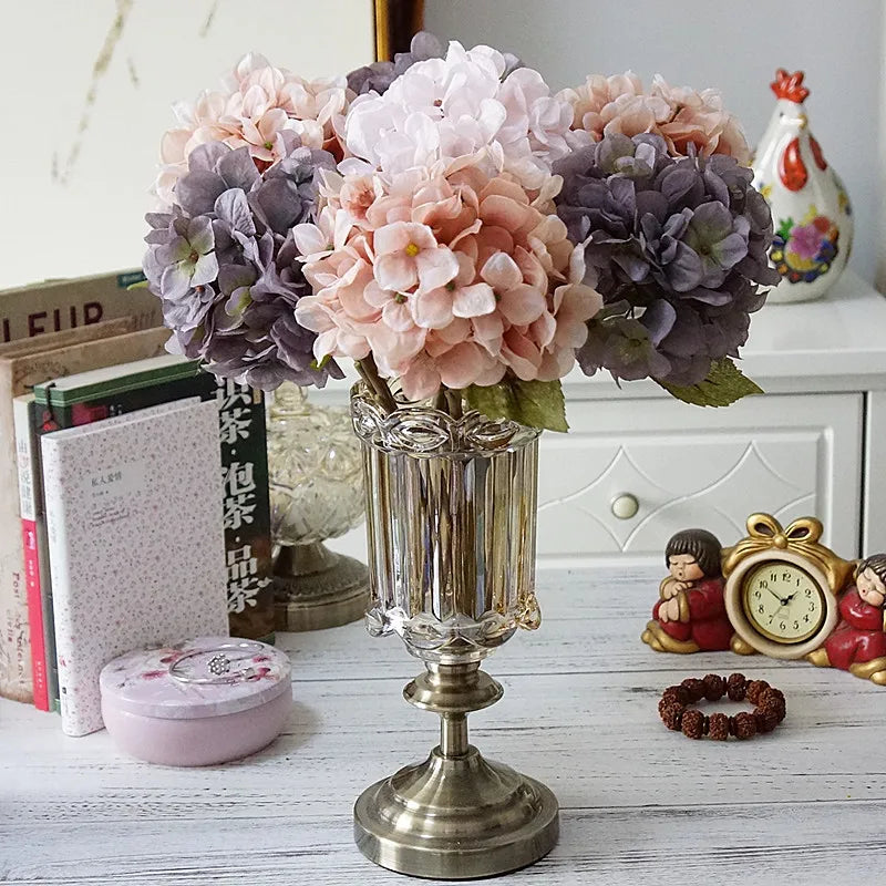 DecorBites™ Hydrangea Branch Silk Flower High Quality Fake Party Room Decor