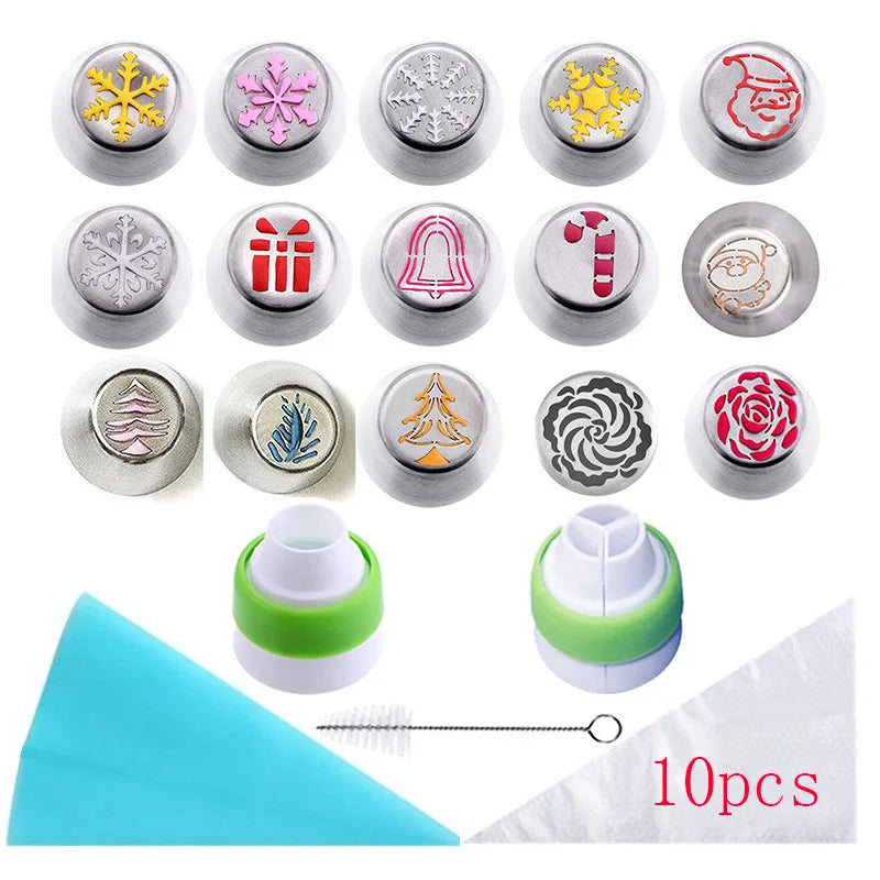 DecorBites™ Christmas Series Cake Decorating Nozzles Set
