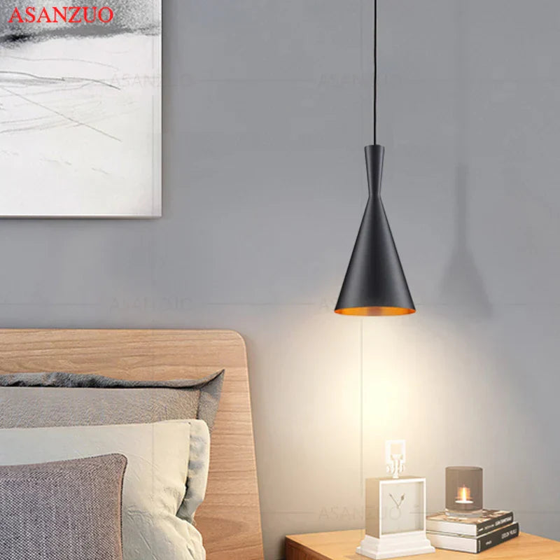 DecorBites™ Black & Gold Musical Pendant Light for Dining, Living Room, & Bar Decor
