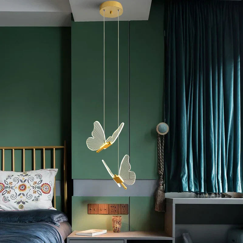 DecorBites™ Butterfly LED Hanging Lamp: Modern Luxury Pendant Light for Bedroom, Living Room & Restaurant