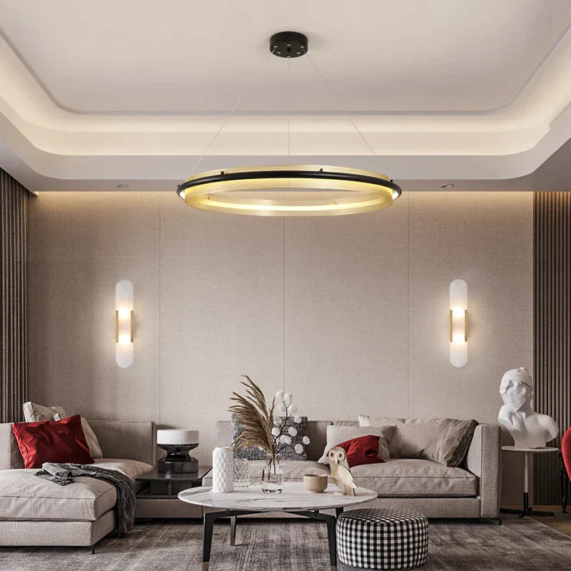 DecorBites™ Honeycomb Round Pendant Light: Modern Nordic Style for Living Room and Dining Room