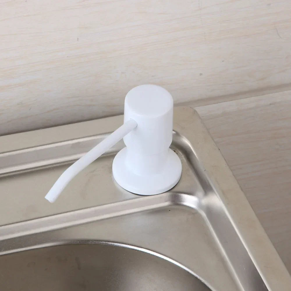 DecorBites™ ABS White Soap Dispenser for Kitchen Bathroom Sink, Shampoo, Shower, Lotion - New Liquid