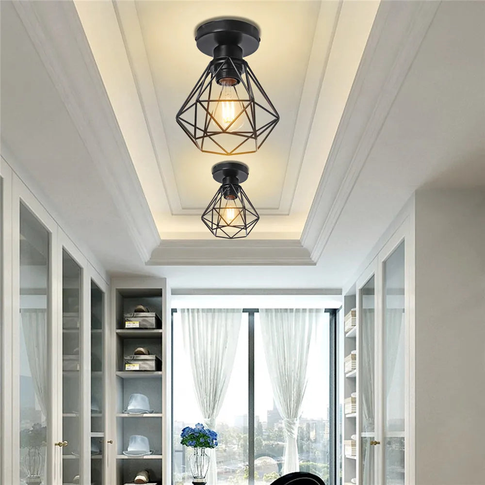 DecorBites™ Iron Frame Pendant Chandelier for Restaurant Teahouse Lighting