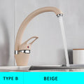 DecorBites™ Black Single Handle Kitchen Faucet - Hot and Cold Water Mixer
