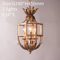 DecorBites™ Grey/Gold Metal Cage Chandelier: Russian-Inspired, 3-Light Lustre for Nursery, Kitchen, Dining