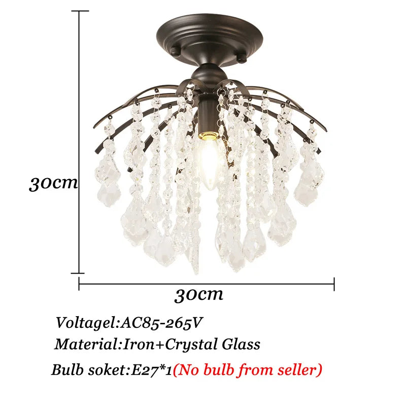 DecorBites™ Crystal Ceiling Light: Luxury Modern Chandelier for Home Living Spaces