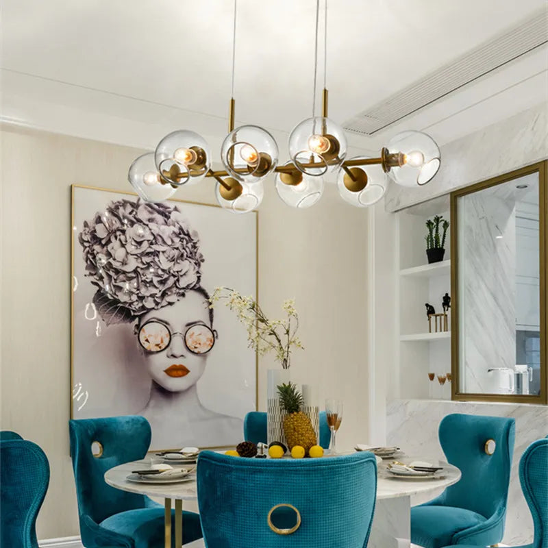 DecorBites™ Glass Ball Pendant Lights for Living Bedroom Kitchen Decor